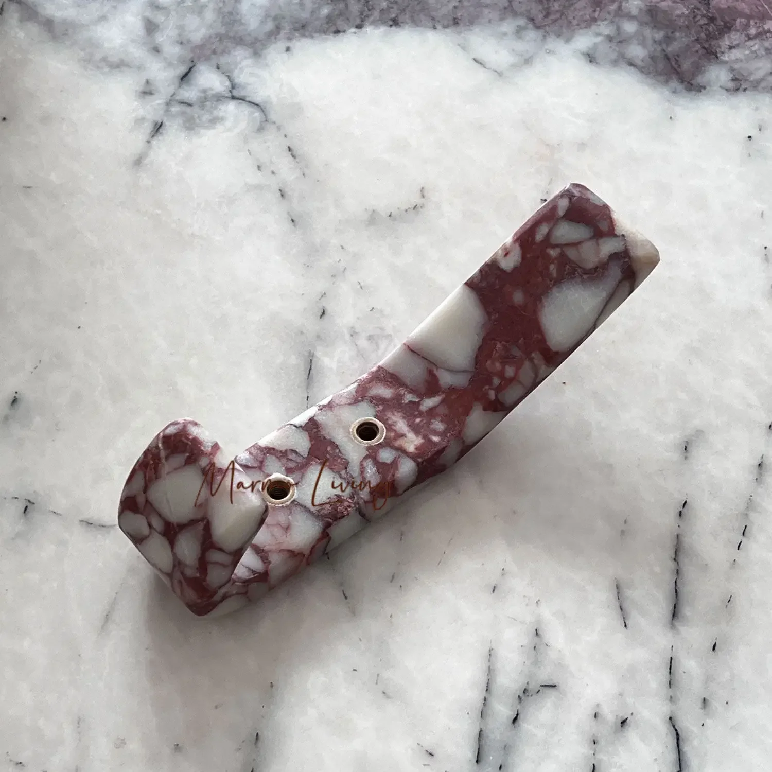 French Luxury Natural Marble Wall Hook High End Designer Bedroom Living Room Creative Art Coat Hook