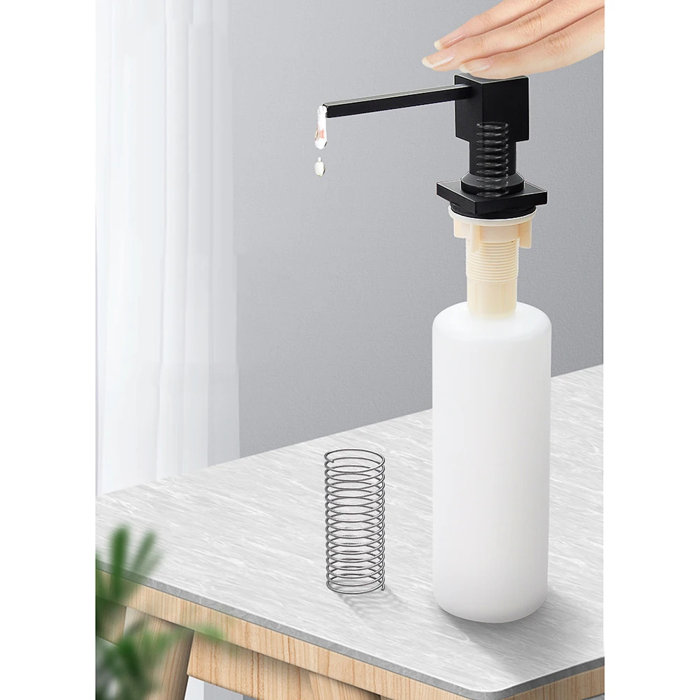 

Copper Nozzle PE Bottle Soap Dispenser Kitchen Bathroom Sink Lotion Shampoo H Pump Strong Sturdy Antirust Corrosion