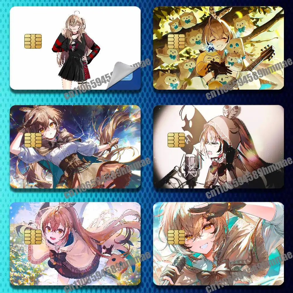 

For N-Nanashi Mumei Moom Sticker Skin Credit Bank Bus Film Access Decorative Self-adhesive Card Cover