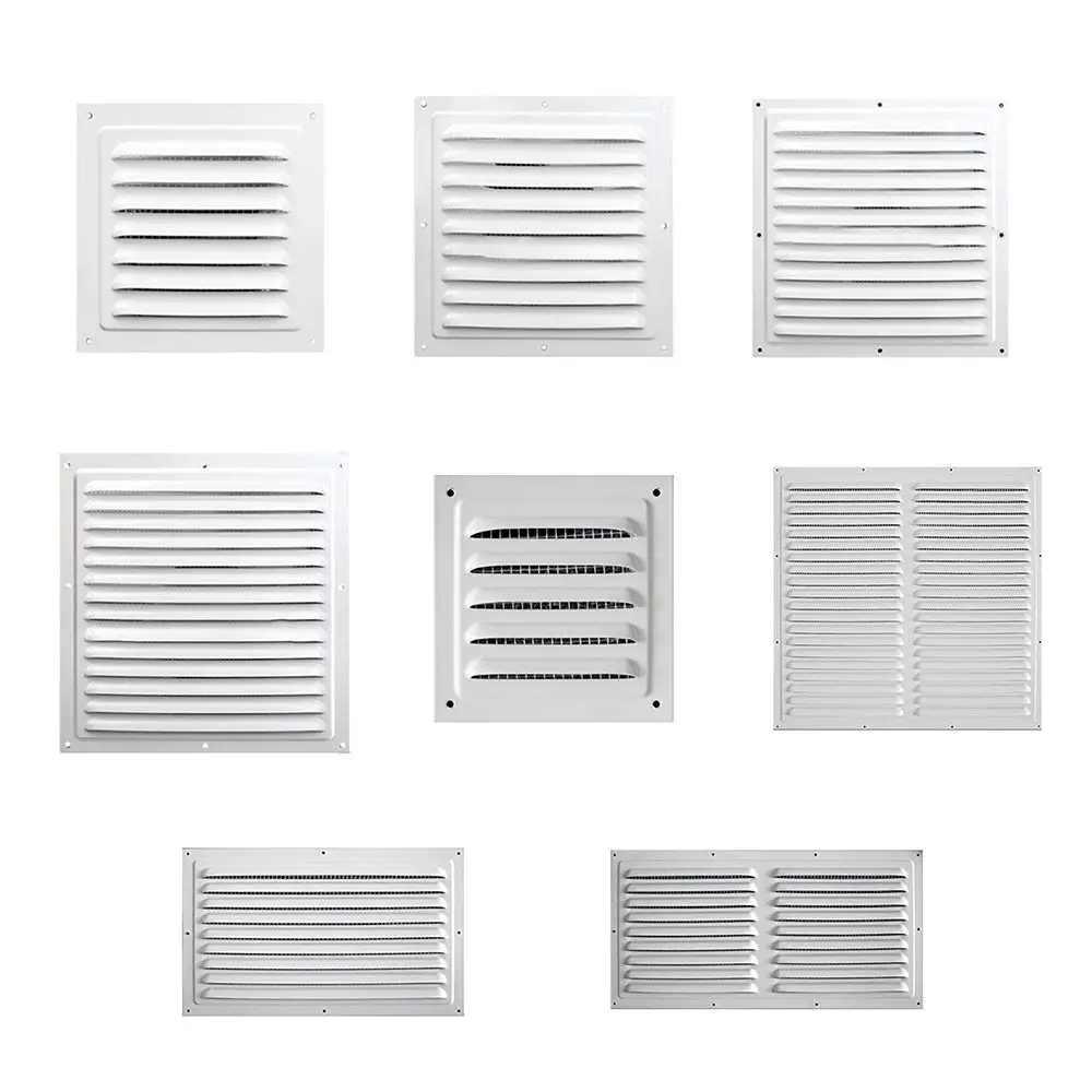 Aluminum Alloy Air Vent Grille Heating Cooling Vents Plate Window Square Vent Air System Net Cover Screen Ventilation Cover view 2