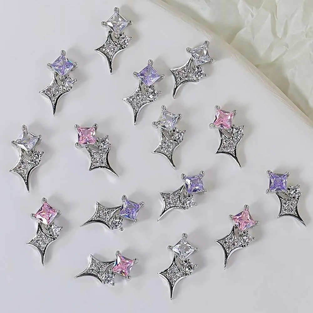 Materiale per Manicure decorazioni per unghie a stella accessori per unghie zircone Nail Art Charms Star Nail strass forniture per unghie viola