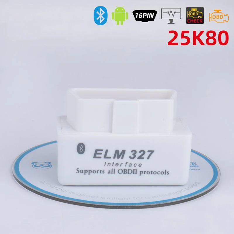 OBD2 Scanner Super ELM327 V1.5 Bluetooth-Compatible PIC18F25K80 Android PC OBD ELM 327 1.5 Double PCB Automotive Diagnostic Tool