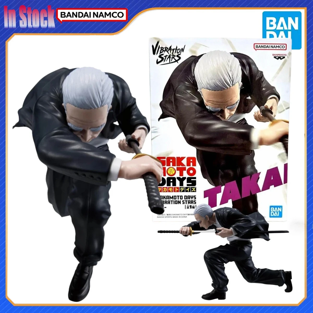 

Подлинная Bandai, оригинальная вибрационная звезда Banpresto, Сакамото Days, 12 см, Takamura, наборы моделей экшн-фигурок, детский подарок, модель ручной работы