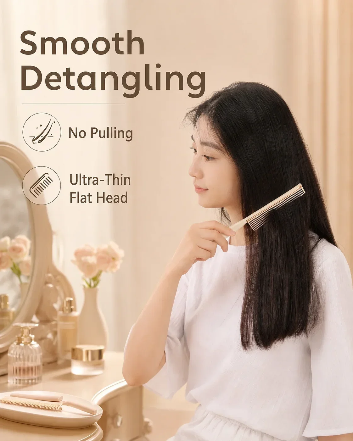 Professional Barber Flat Top Comb, Ultra-Thin Design for Precision Cutting and Clipper Blending
