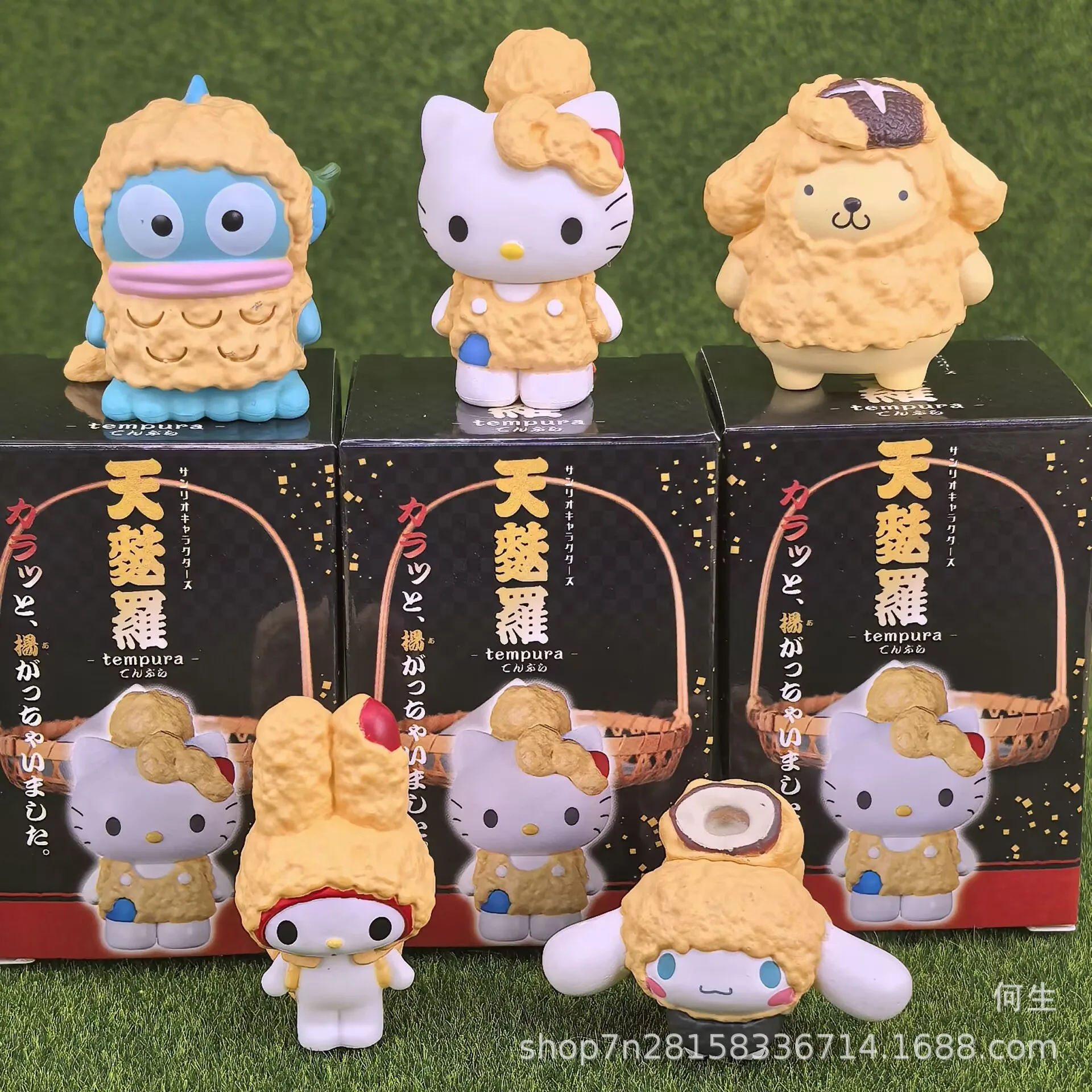 Caja Sorpresa Misteriosa de Sanrio Tempura Cosplay: Hello Kitty, My Melody, Pom Pom Purin, Figuras de Anime Coleccionables, Regalos y Adornos