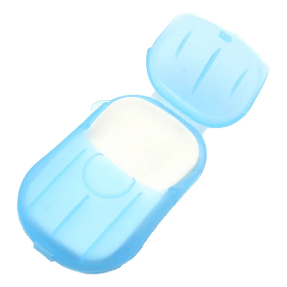 20Pcs Disposable Travel Soap Paper Sheets Skin Friendly Mini Paper Soap Sheets Portable Paper Soap for Camping Hiking