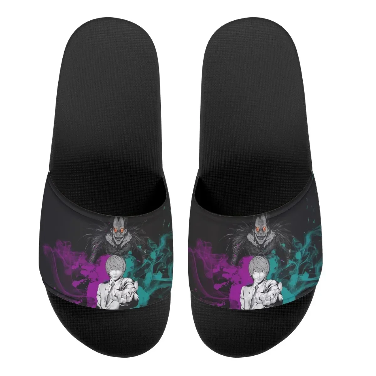 

Cartoon Anime Death Note Print Women Slippers Casual Home Footwear New Fashion Summer Sandals Rubber Shoes