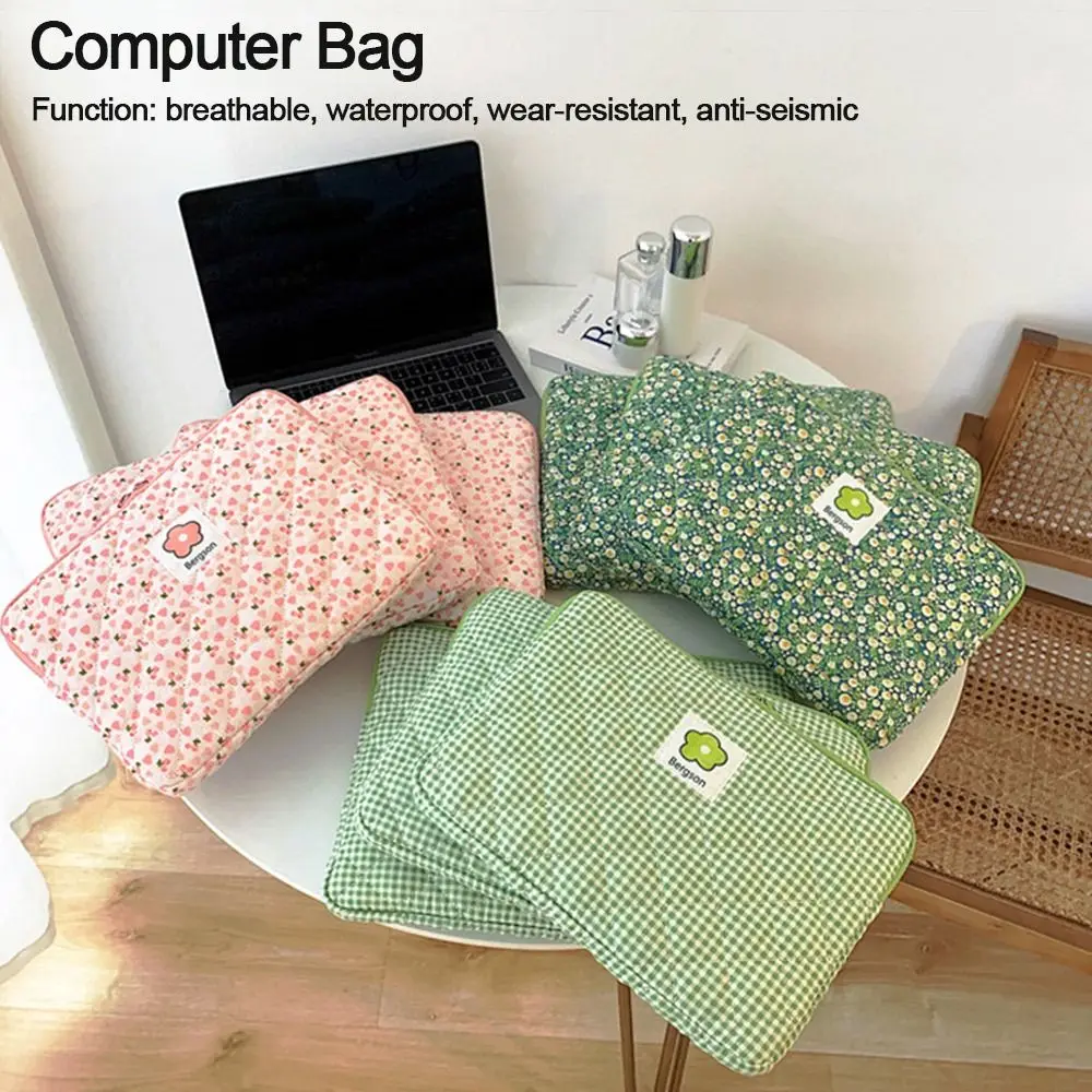 Flower Pattern Shockproof Laptop Sleeve Case Bag, 11 ", 13", 14 ", Fit para Macbook, iPad, Samsung, Tablet, Bolsa