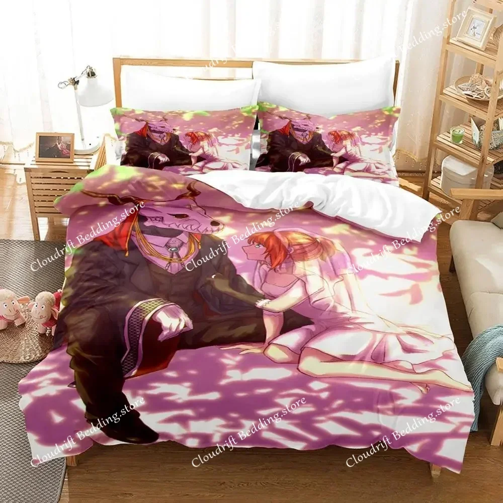 3D Print Anime The Ancient Magus' Bride Bedding Set Single Twin Full Queen King Size Bed Set Adult Kid Bedroom Duvet Cover Sets0