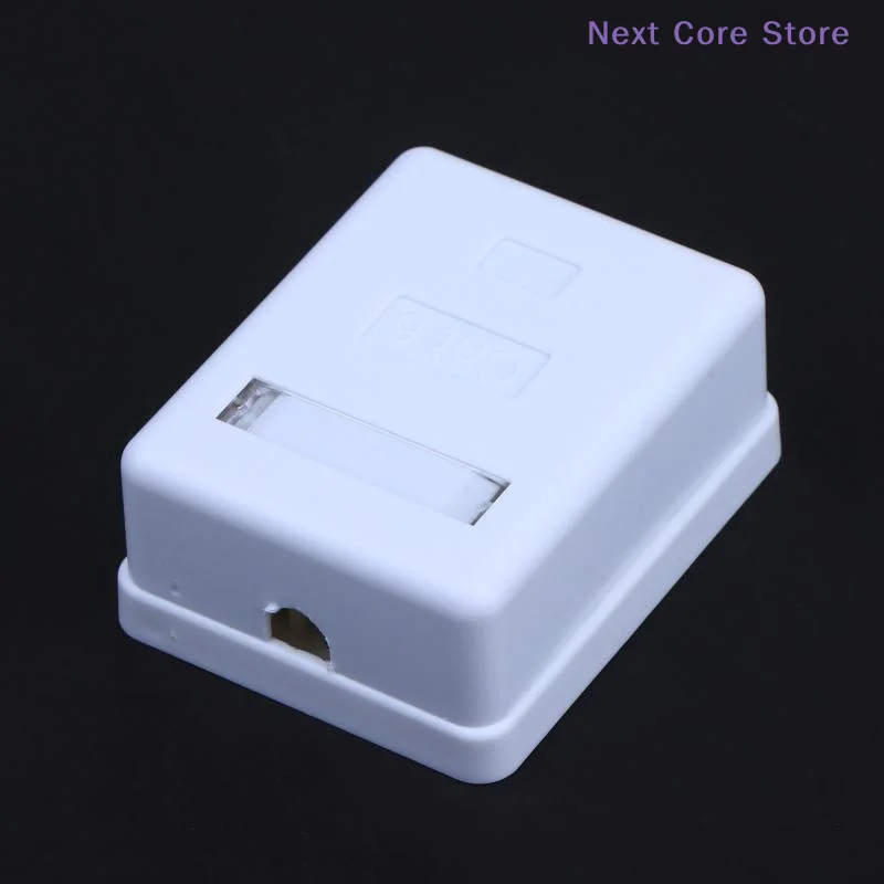 [NC]Cat6 RJ45 Surface Mount Box Non-Shielded Single Port Surface Mount Box RJ45-8P8C ABS Single Port Mount Box Network[NC]