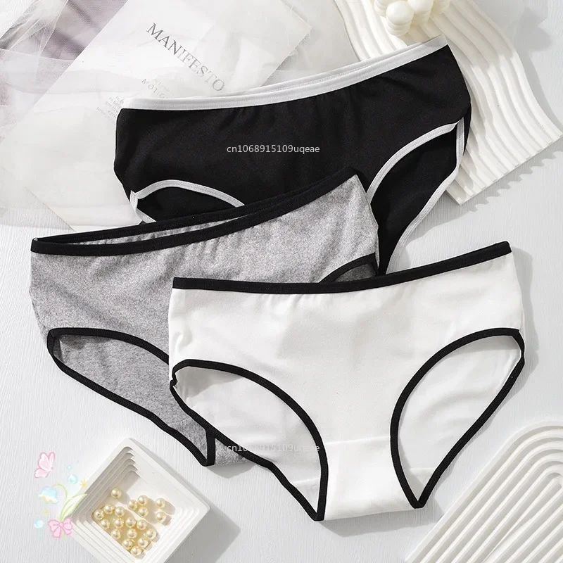 

Новые женские трусики со средней талией, хлопковое однотонное простое спортивное нижнее белье, трусы для девочек, удобное дышащее женское белье