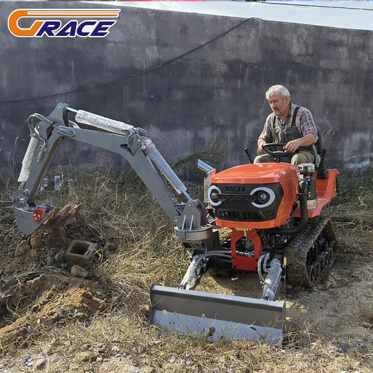 2025 Agricultural Crawler Tractor 35 Hp Ride-On Rotary Tiller 25HP 30HP 50HP Track Crawler Tractor with Low Price for Sale