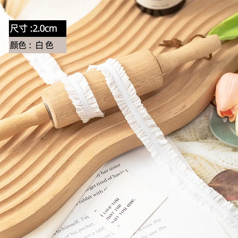 2CM Wide New Black White Mushroom Doll Toy DIY Underwear Clothing Elastic Lace Decorative Belt