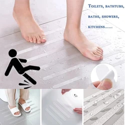 12PCS Transparent Anti-slip shower stickers Non-Slip Tape Strips Safety Shower Treads Stickers Bathtub Non Slip Stairs Step