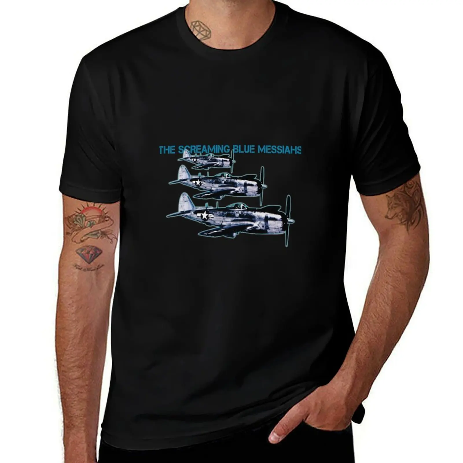 

The Screaming Blue Messiahs T-Shirt cotton t shirts man 100% t shirt man casual T-Shirt