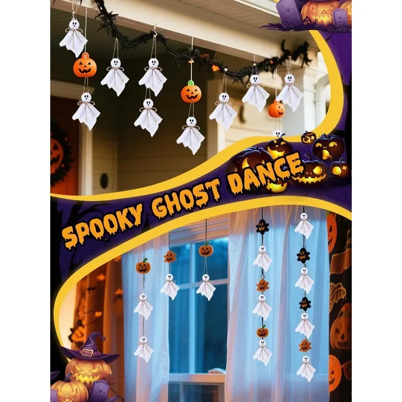 12 Pcs Halloween Hanging Ghost Decor for Tree