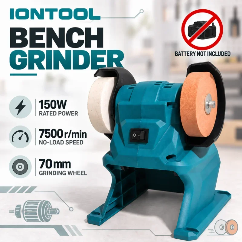 IONTOOL Brushless Cordless Bench Grinder 7500rpm For Knife Honing and Tool Sharpening and Blade Polishing and Metal Honing