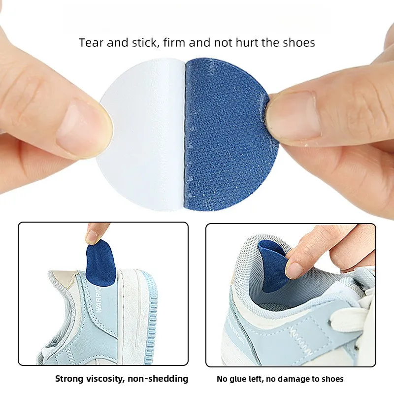 6pcs/Set of Black Sneakers with Shoe Patches，Shoe Side Damage Inner Lining Hole Repair Patch，Heel Wear Repair Patch