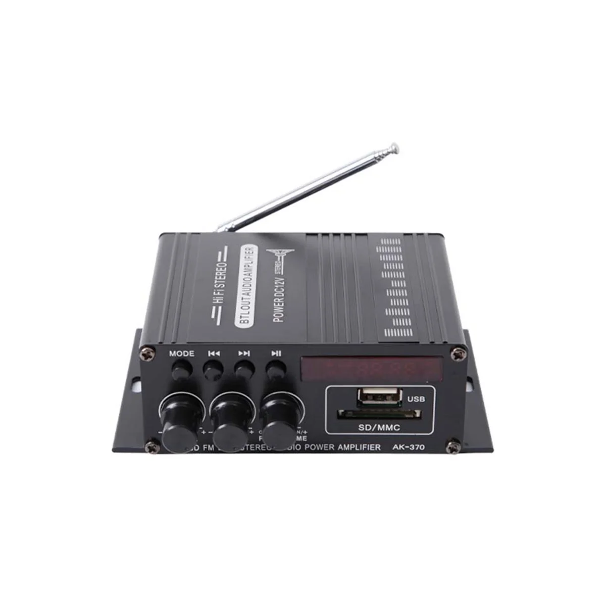 A57G-AK370 amplificador Digital para el hogar Mini amplificador de potencia de Audio Hifi Bluetooth para tarjeta SD U disco Aux altavoz sonido estéreo Mp3