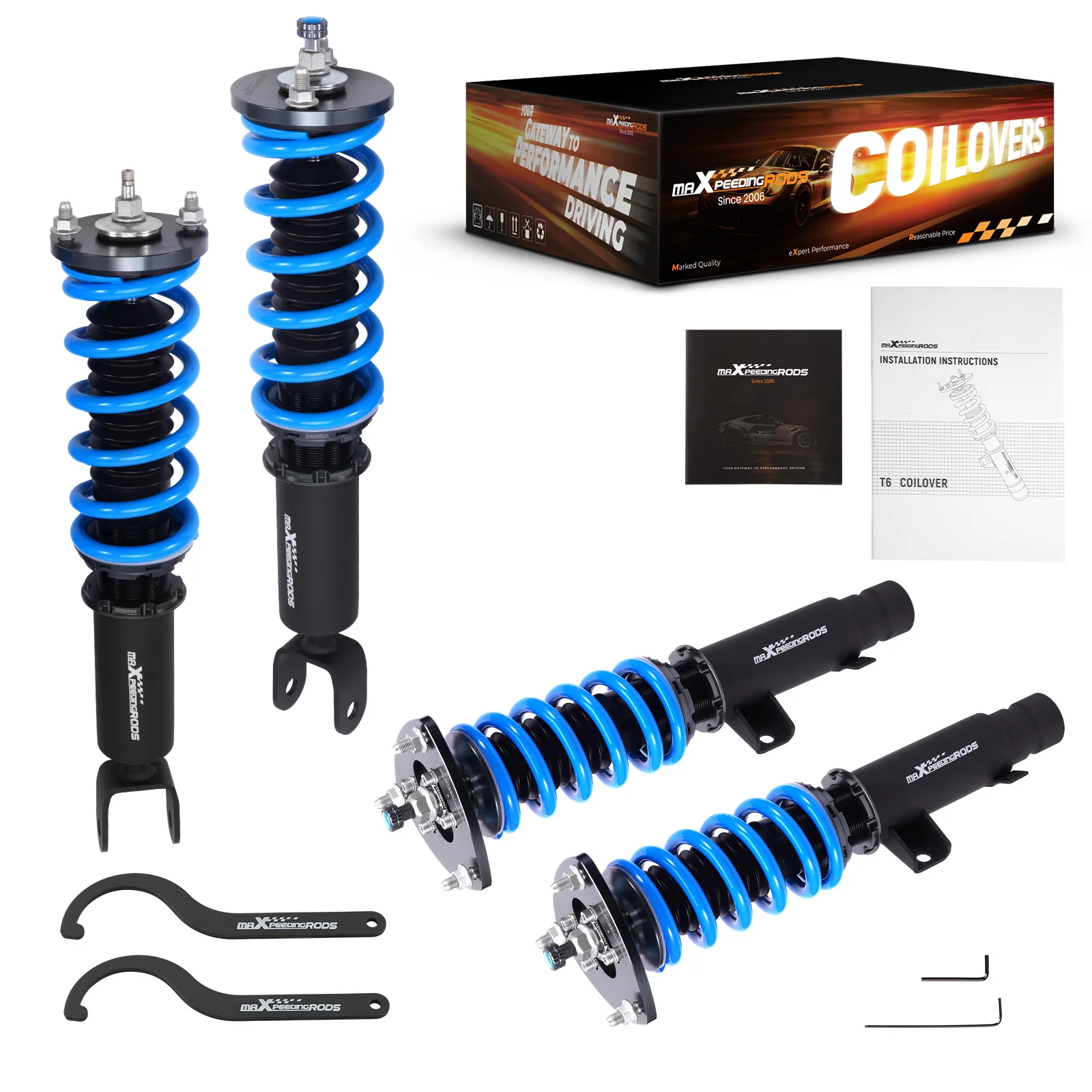 Coilovers for Honda Accord 2013-2017, for Acura TLX 2015-2020, 24 Levels Damper Adjustable Shock Absorber, Height Adjustable T6 Upgraded Lowering Kits