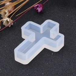10 pc Cross Shape DIY Silicone Molds Resin Casting Molds For UV Resin Epoxy Resin Jewelry Making White 39x28x7mm