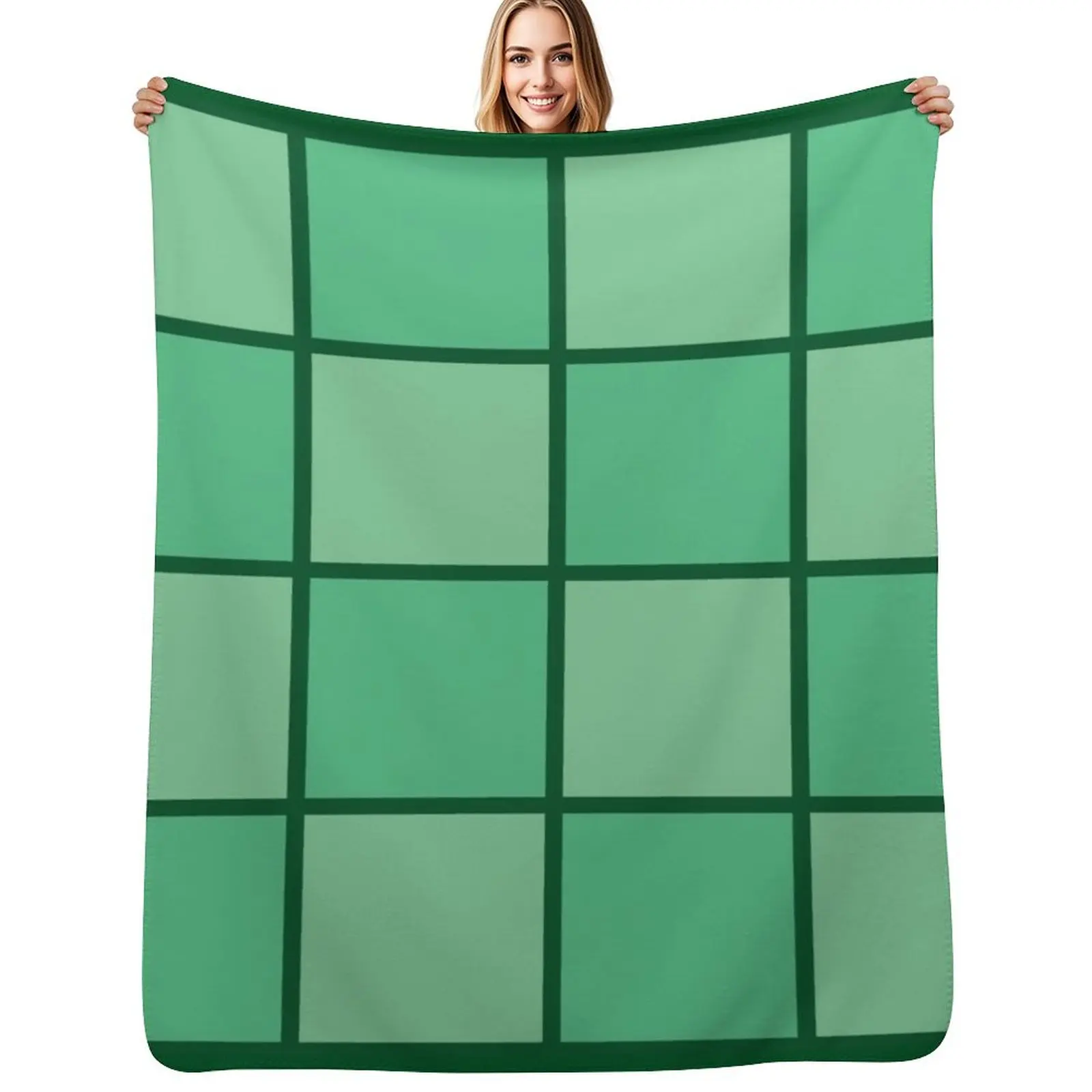 

Seaside Window Art - Seaside Green Tones - Home Decor & Personal Style Throw Blanket Durable Warm Blanket for Daily Home Use