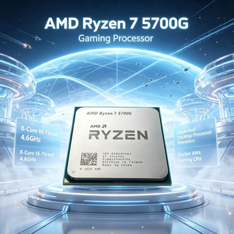 AMD Ryzen 7 5700G 7nm CPU 4.6GHz 8-Core 16-Thread 16MB L3 AM4 100-000000263 Processor