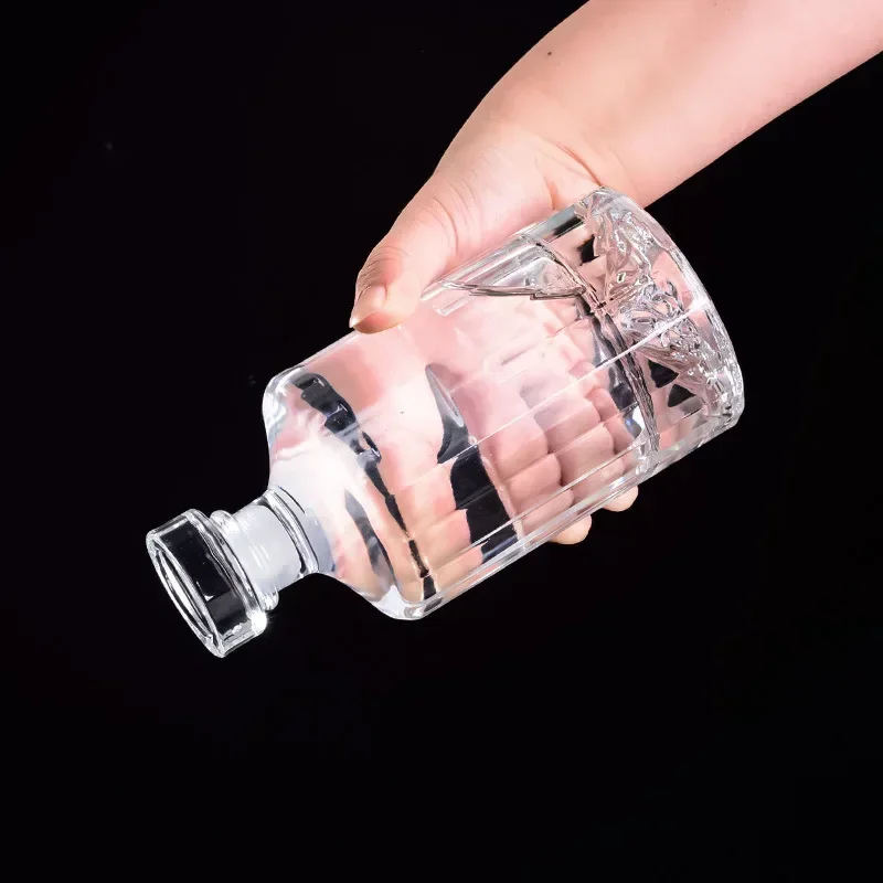 Volcano Wine Bottle White Wine Bottle Sealed Transparent Fruit Ice Whisky Wine Bottle