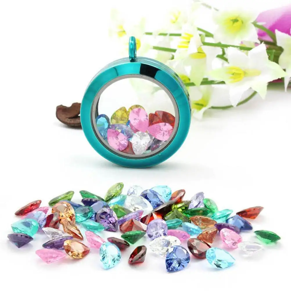 

12pcs Drop-shaped Jewel Gems for Crafts Themed Party Decoration Accessories Children Activities (Assorted Color)
