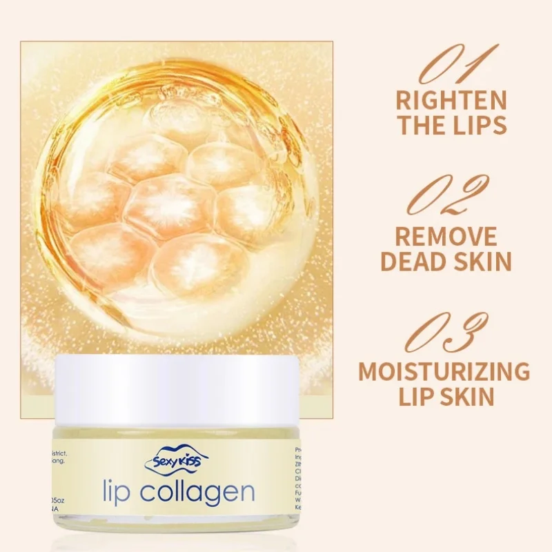 20g Hyaluronic Acid Collagen Sleep Lip Mask Deep Hydration Lip Mask Lasting Moisturizing ขัดผิว Day และ Night เป็นของขวัญ