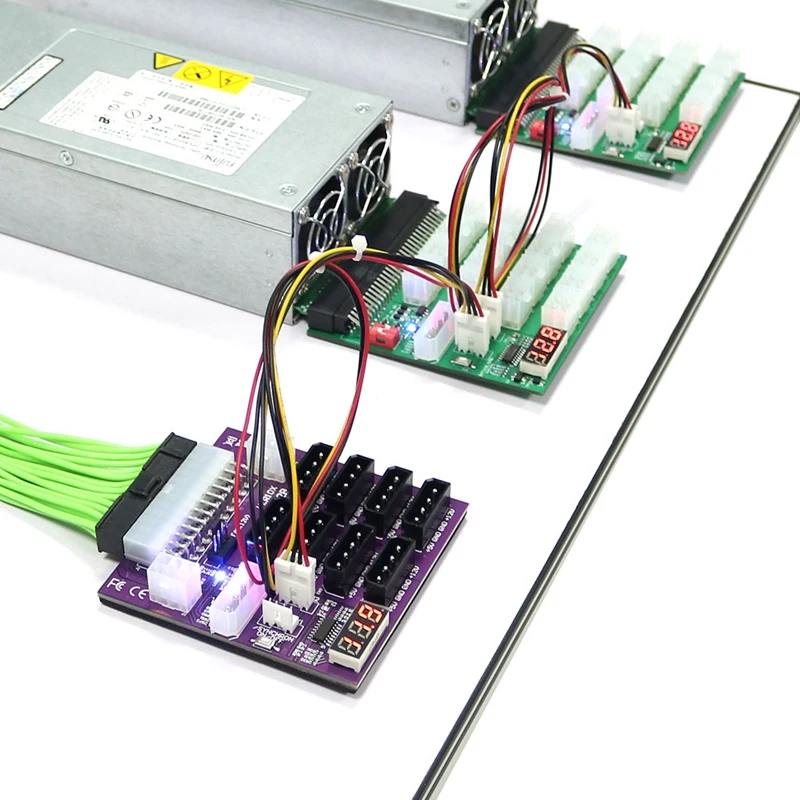 Upgrade Version ATX Power Supply Breakout Board With 4Pin And 6Pin Power Connector For CHIA Mining BTC