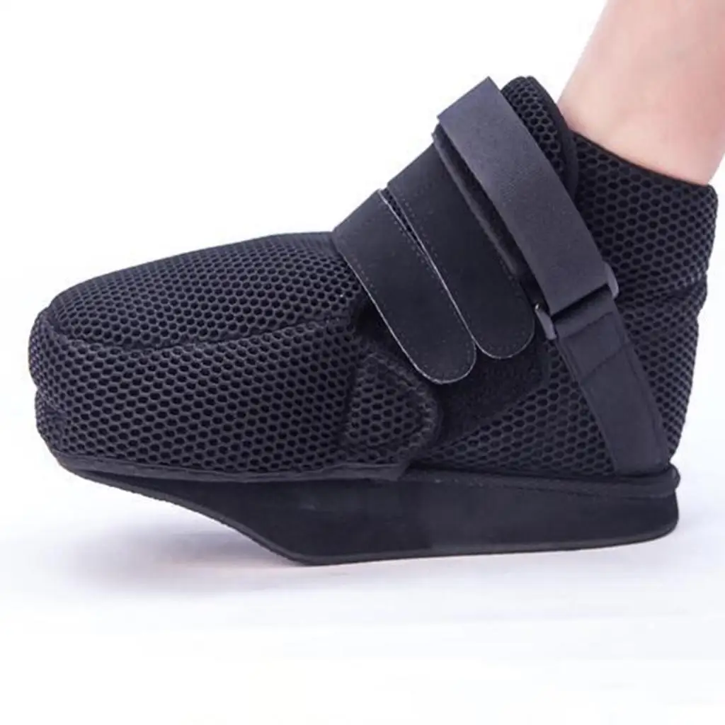 Black Post OP Shoe Foot Cast Fracture Fixed Shoes Braces Fracture Recovery with Adjustable Strap , XS,S,M,L,XL in Sizes Optional