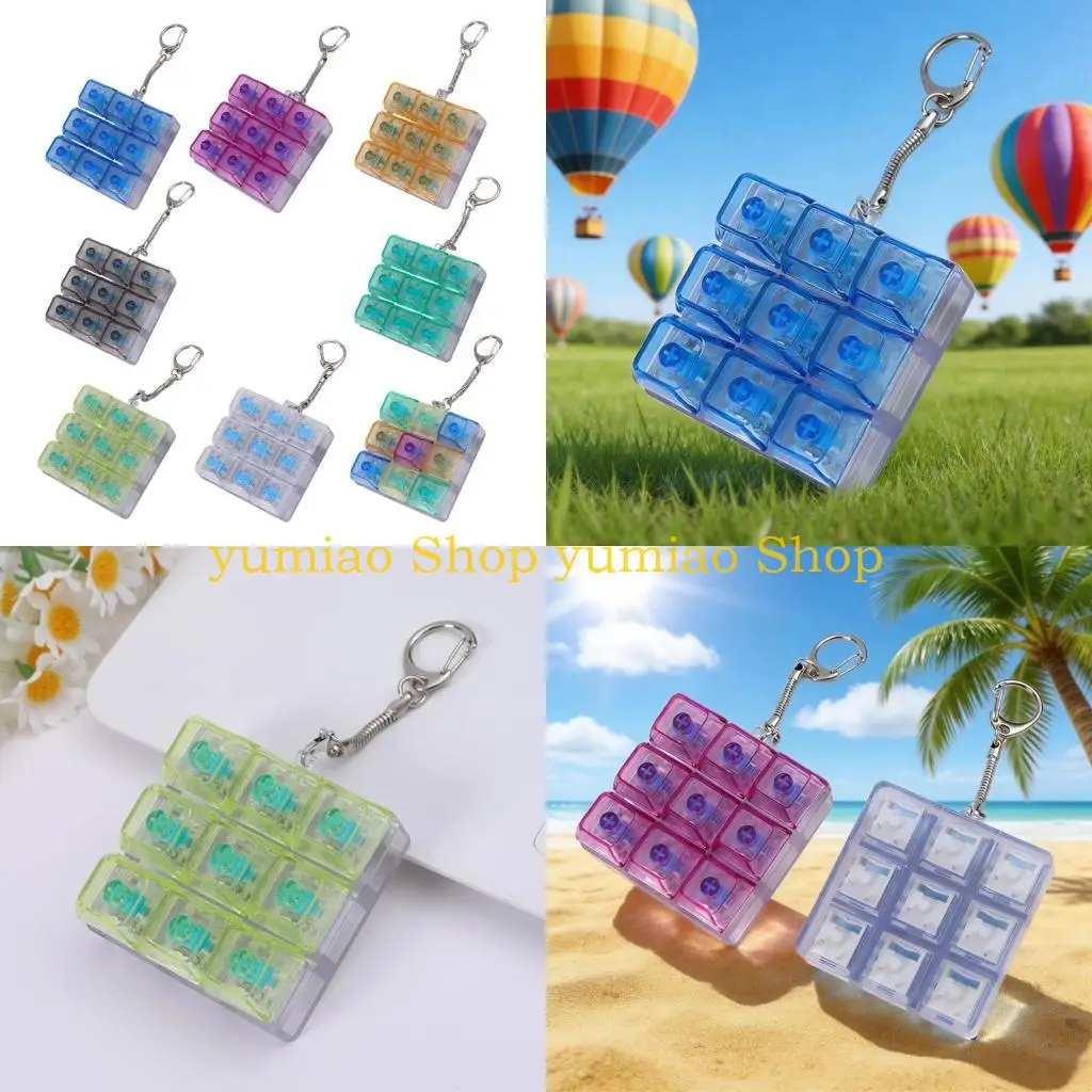 587B Clear ABS Keyboards Switches Tester with Multicolor Lighting & Detachable ABS