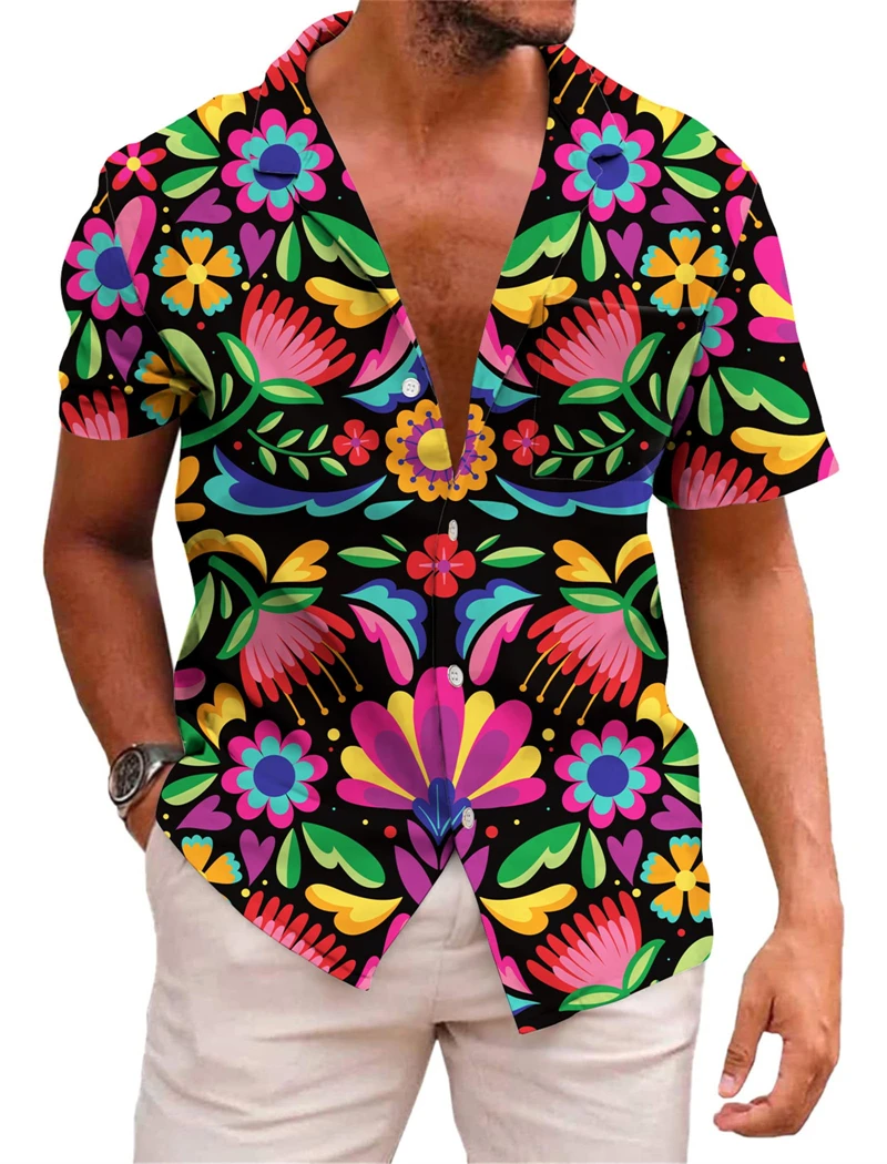 Men Lapel Short Sleeve Shirt B - Tops recension och pris