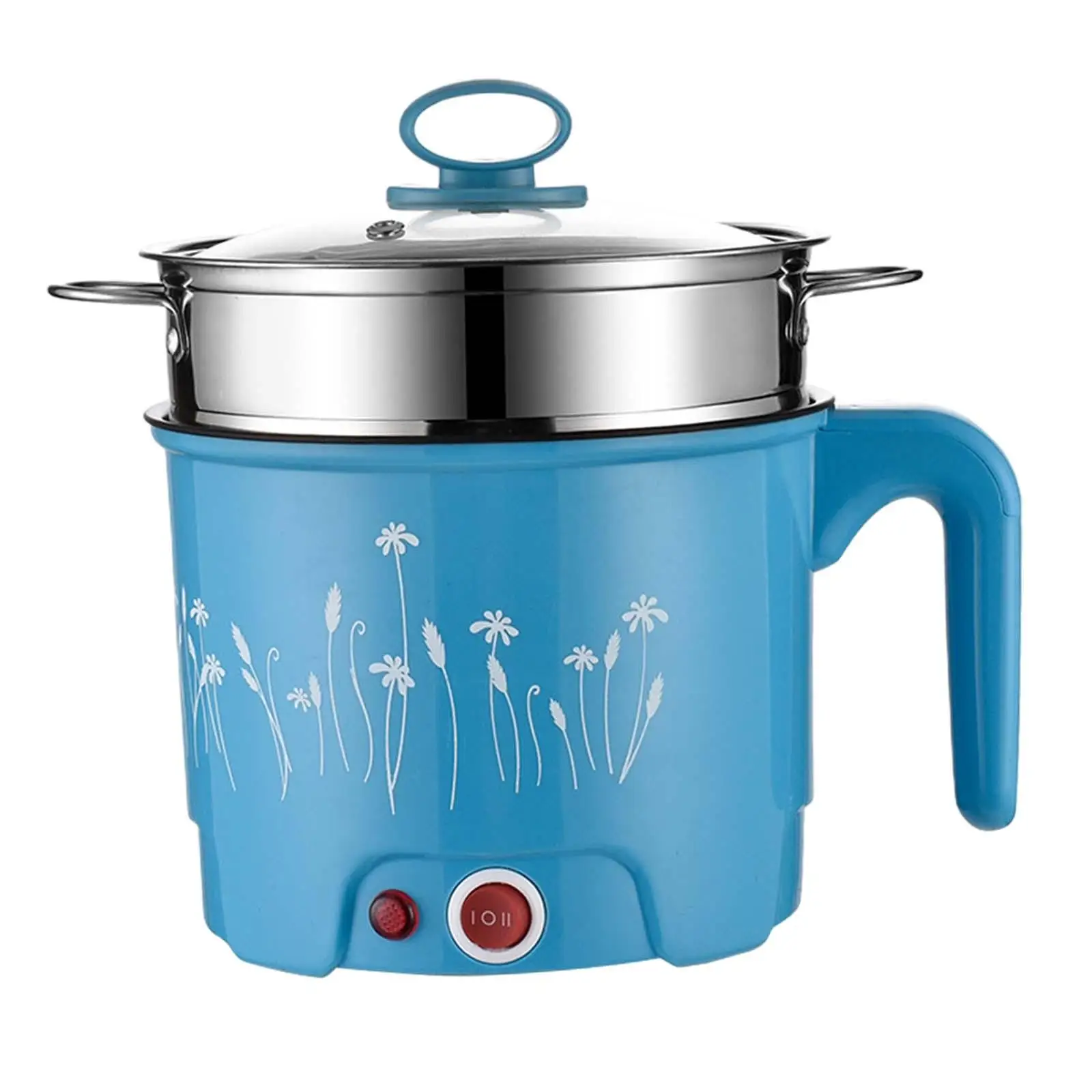 Elektrische Töpfe Haushalt tragbare Mehrzweck-Mini-Ramen-Kocher Nudeln Kocher Mini-Topf für Shabu Shabu Knödel Braten Ramen Eier