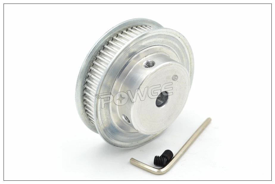 POWGE 60 Teeth 3GT Timing Pulley Bore 6.35/8/10mm Fit For W=6/10mm 3GT Synchronous Belt 60T 60Teeth GT3 Timing Belt Wheel