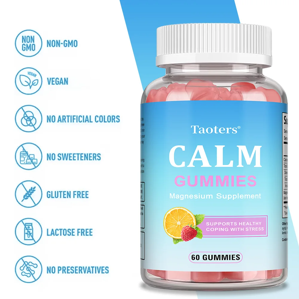 

Magnesium Citrate Gummies - Calming, Anti-stress, Promote Healthy Sleep, Improve Memory, Concentration, Nutritional Supplement