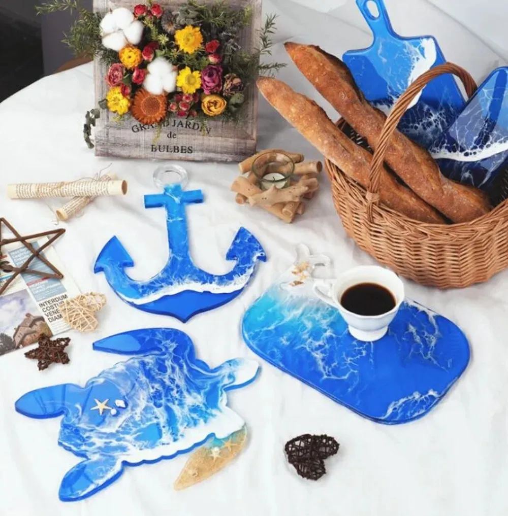 diy silicone mold for ship anchor shape, diy mold for family wedding party decoration, epoxy resin mold
