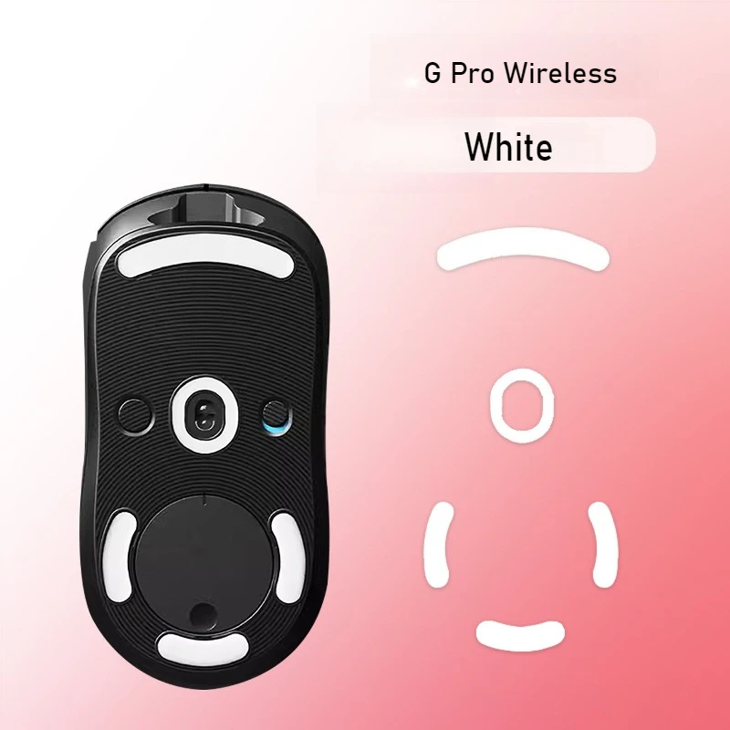 Piedini per mouse di ricambio Bordi curvi arrotondati bianchi Adesivo per piedini per mouse Pattini per mouse Piedini scorrevoli per GPW 1/2/3 G502 G903