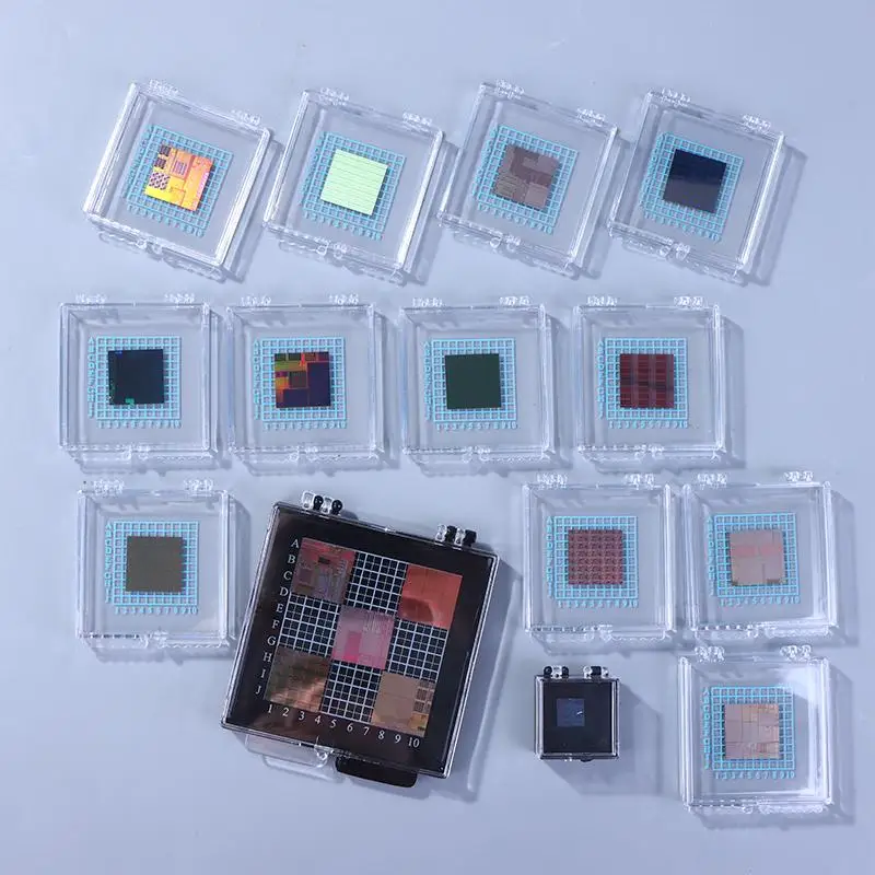 1/5/12 Uds Chips semiconductores Chip de silicio Chip desnudo Chip de silicio CPU oblea litografía Chip de circuito integrado (estilo aleatorio)