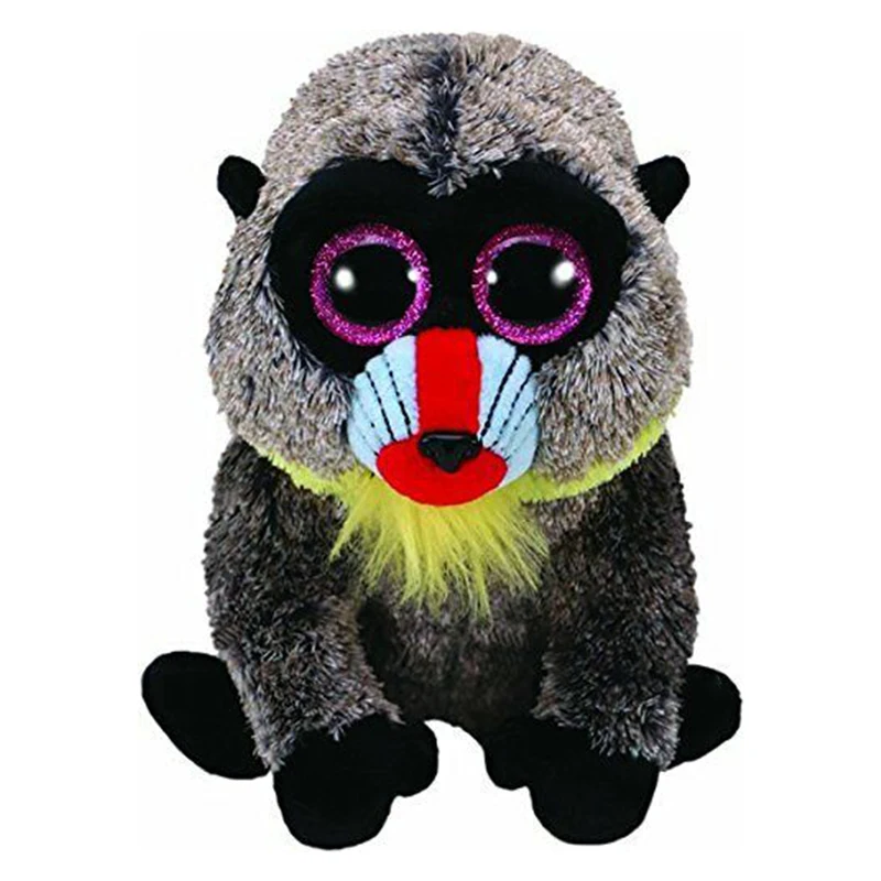 15cm Ty Beanie Big Eyes Stuffed Plush Toy Soft Cute Animal Monkey Baboon Chimpanzee Children Birthday Christmas New Year Gifts