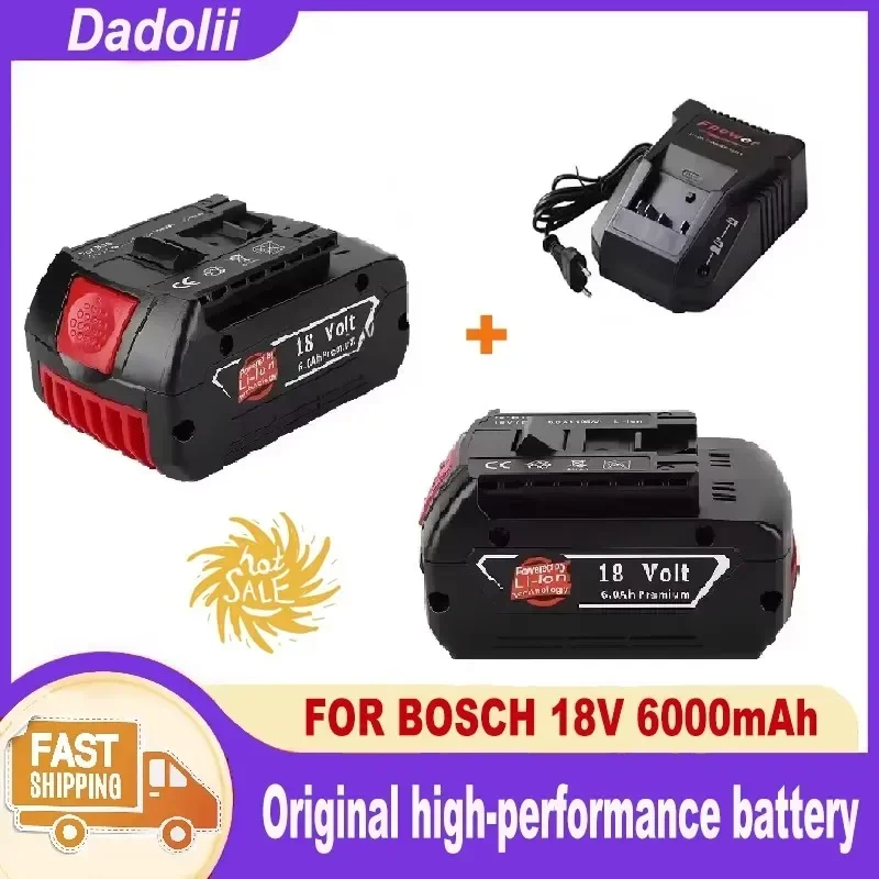 

Bosch drill 18V battery 6.0Ah rechargeable lithium-ion battery BAT609, BAT609G, BAT618, BAT618G, BAT614+1 charger