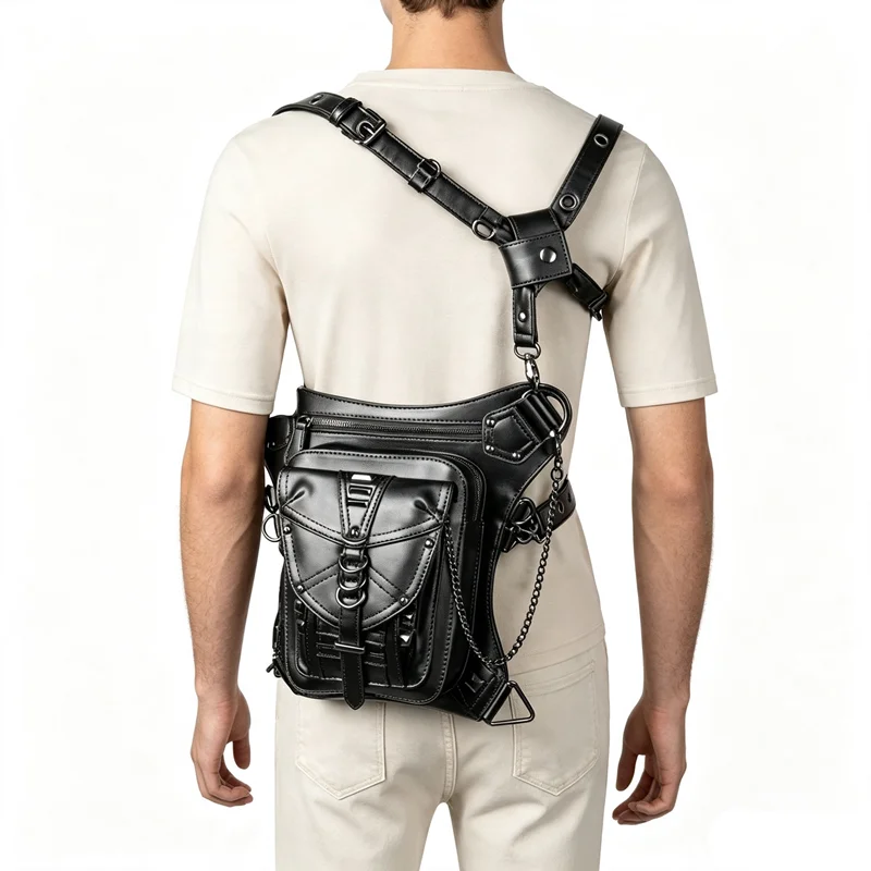 NEW Steampunk Men Women's Bag Single Shoulder Messenger Bag Outdoor Leisure Mobile Phone Waist Bag Banana Fanny Pack Backpack