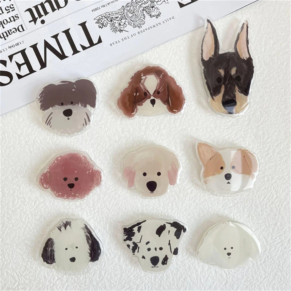 Cartoon Animal Cute Puppy Dog Glossy Grip Tok Phone Stand Bracket For iPhone 15 14 13 12 Pro Griptok Support Universal Holder