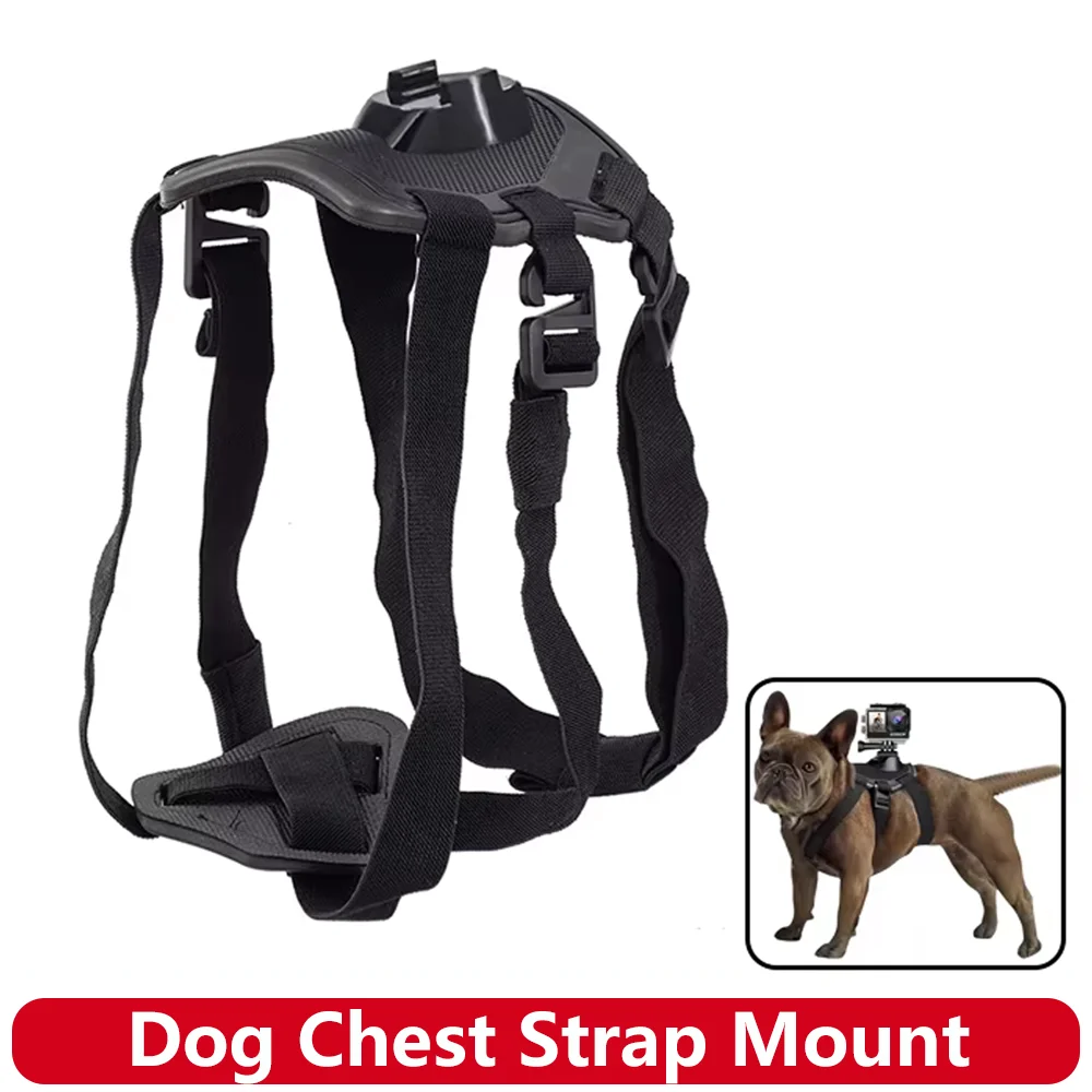 Dog Harness Chest Strap Mount Base Holder For GoPro Hero 13 12 11 10 9 8 SJCAM Insta360 AKASO DJI Osmo Action Camera Accessories