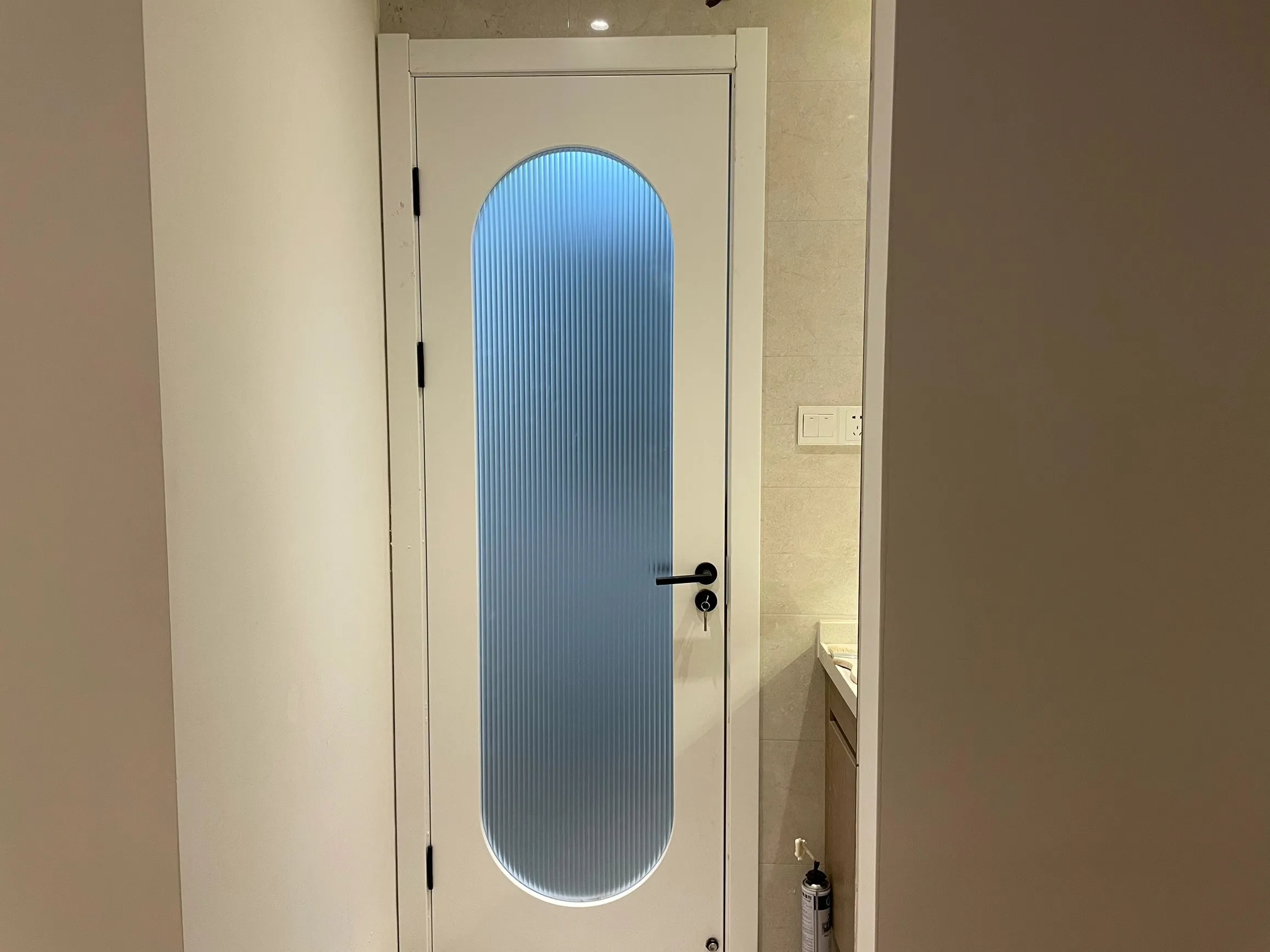 トイレ トイレドア クリーム風 レトロ漆塗り木製 浴室 キッチン フレンチガラスドア