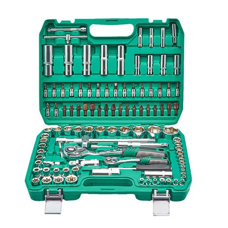 

108 шт., набор инструментов для тяжелого оборудования, набор втулок с гаечным ключом и сверлом для ремонта автомобилей в гараже и мастерской