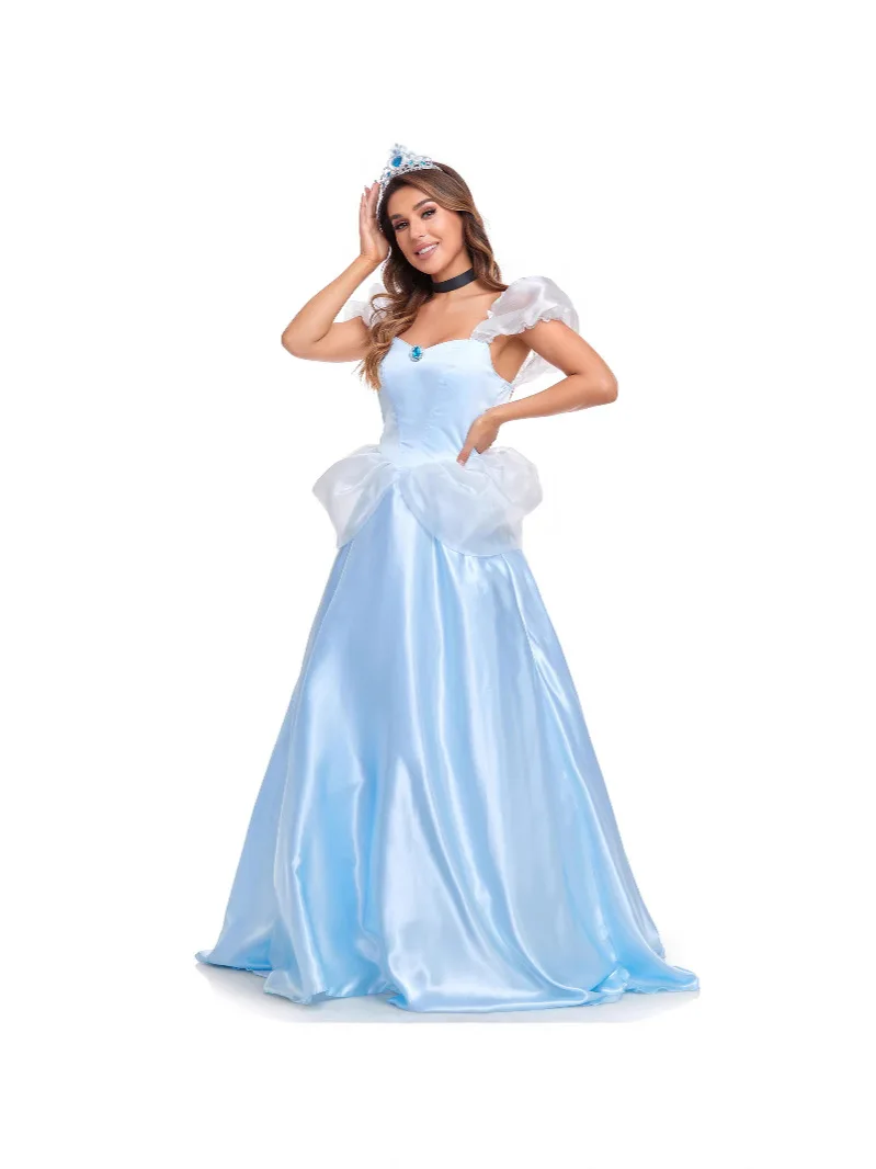 Cinderella princess dress, holiday costume, masquerade role-playing cosplay princess dress, Halloween costume view 3