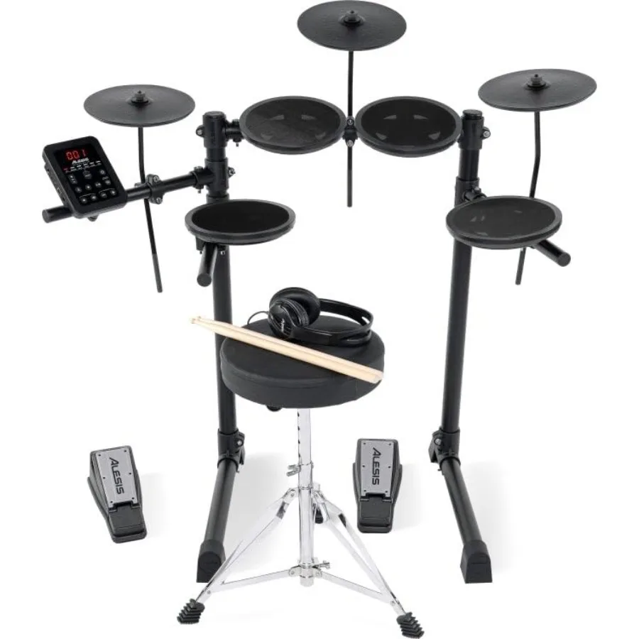 

Turbo X Electronic Drum Set - Sweetwater Exclusive Black Advanced Sound Technology Compact Design Ideal for Practice and Perfor