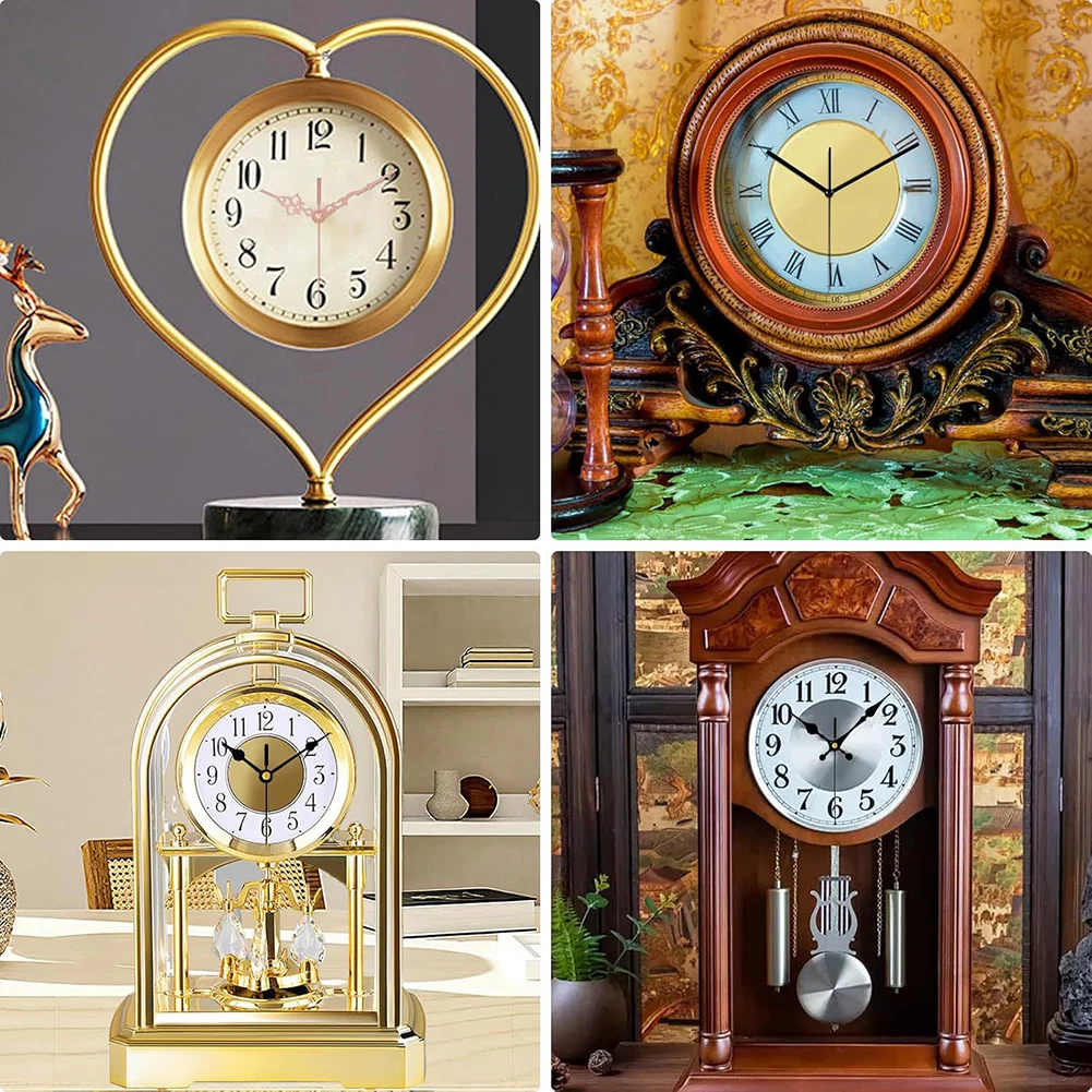 DIY Craft Pendulum Clock Kit Includes 2 Movements 6 Decorative Metal Hands and Necessary Washers for Customization